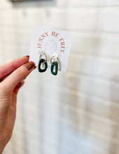 Load image into Gallery viewer, Polymer Clay Earrings: Organic Hoops
