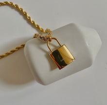 Load image into Gallery viewer, Lock Of Love Necklace - Gold + Silver
